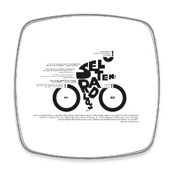 Fahrrad Sprüche, Zitate, Radfahrer, Sprüche - Viereckiger Kühlschrankmagnet - Weiß - Vorne