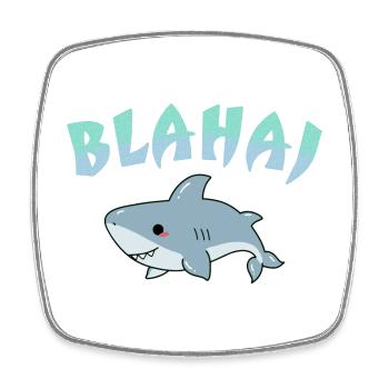 blåhaj - Blahaj Love T-Shirt - - Viereckiger Kühlschrankmagnet - Weiß - Vorne