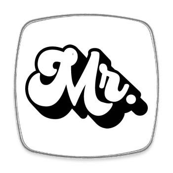 Mr. Matching Couple Engagement Wedding Honeymoon - Square fridge magnet - white - Front