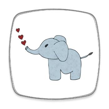Elephant Elephant Skin - Square fridge magnet - white - Front