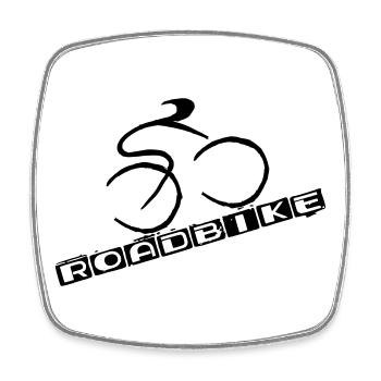 Cycling - Square fridge magnet - white - Front