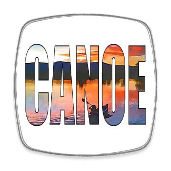 CANOE KAYAK - Square fridge magnet - white - Front