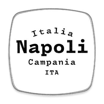 Naples Italie - Magnet carré - blanc - Devant