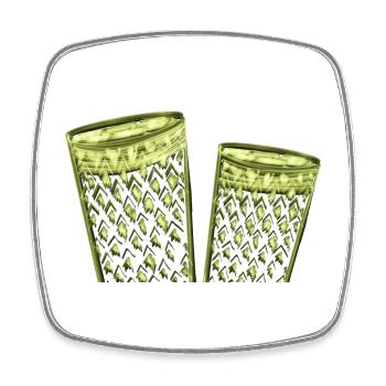 Ribbed for apple wine Ebbelwoi Äppler - Square fridge magnet - white - Front