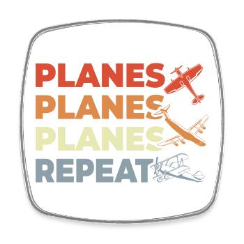Airplane enthusiasts - Square fridge magnet - white - Front