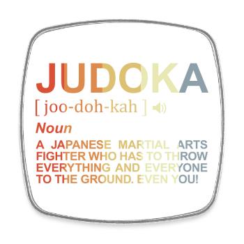 Judoka Wörterbuch - Viereckiger Kühlschrankmagnet - Weiß - Vorne