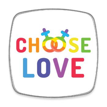 Pride Month LGBT - Liebe - Viereckiger Kühlschrankmagnet - Weiß - Vorne