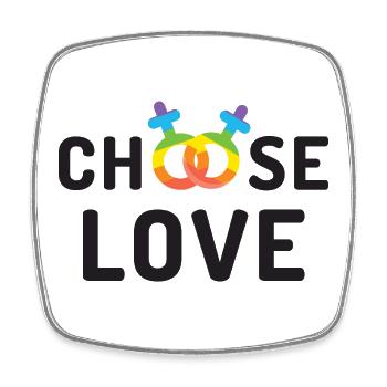 Mois de la fierté LGBT - Amour - Magnet carré - blanc - Devant