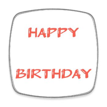 JAHRESTAG. ALLES GUTE ZUM GEBURTSTAG. ALLES GUTE ZUM GEBURTSTAG. - Viereckiger Kühlschrankmagnet - Weiß - Vorne