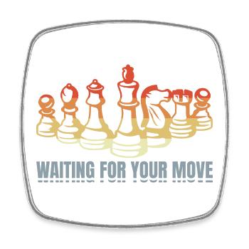 Funny Chess Player Quote - Square fridge magnet - white - Front