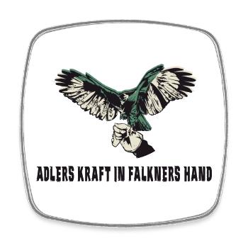 Falknerei Adler Design - Viereckiger Kühlschrankmagnet - Weiß - Vorne