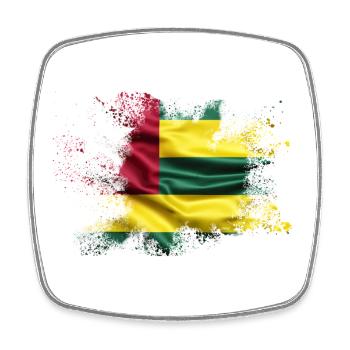 Togo Flag Splash of Color Art Flag Urban - Square fridge magnet - white - Front