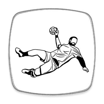 Handballer - Square fridge magnet - white - Front