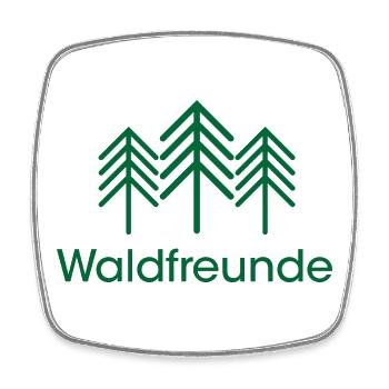 Waldfreunde Logo icon Gemeinschaft Symbol Bäume - Viereckiger Kühlschrankmagnet - Weiß - Vorne