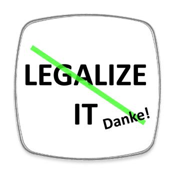 Legalize it weed Marihuana - Viereckiger Kühlschrankmagnet - Weiß - Vorne