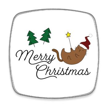 Funny Christmas gifts - Square fridge magnet - white - Front