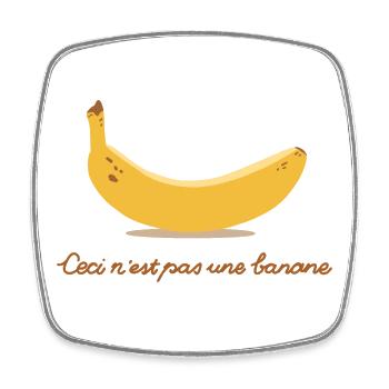 Ceci nest pas une banane - Viereckiger Kühlschrankmagnet - Weiß - Vorne