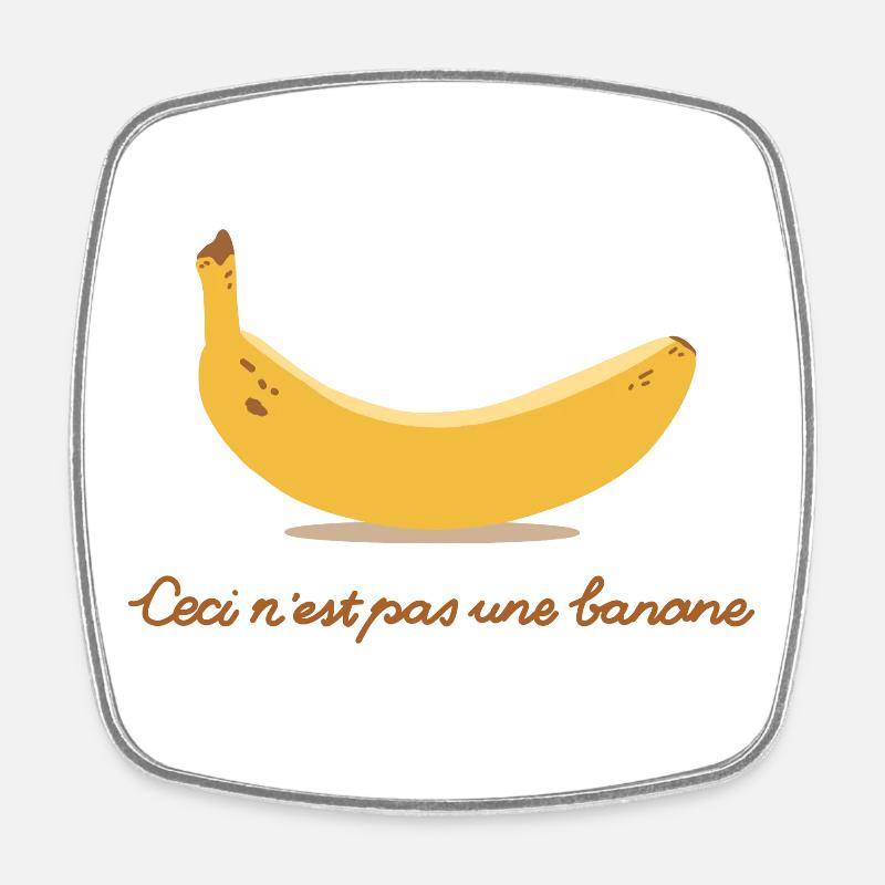 Ceci nest pas une banane - Viereckiger Kühlschrankmagnet - Weiß