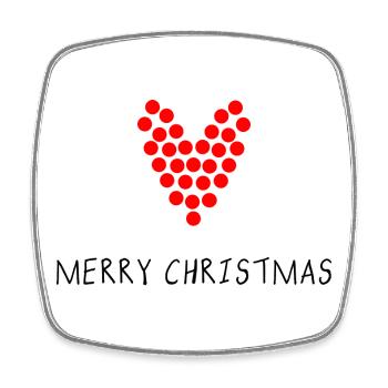 CHRISTMAS. MERRY CHRISTMAS. MERRY CHRISTMAS. NEW YEAR’S DAY - Square fridge magnet - white - Front