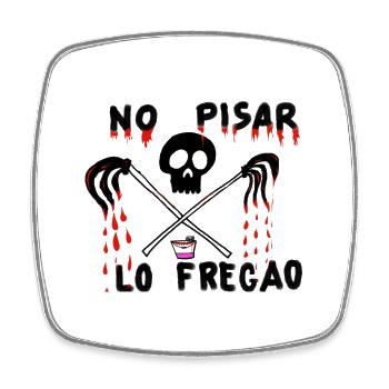 Halloween with Humor - Square fridge magnet - white - Front