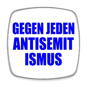 Gegen jeden antisemitismus - Viereckiger Kühlschrankmagnet - Weiß - Vorne