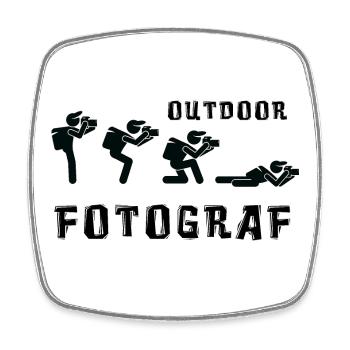 Outdoor Fotograf - Viereckiger Kühlschrankmagnet - Weiß - Vorne