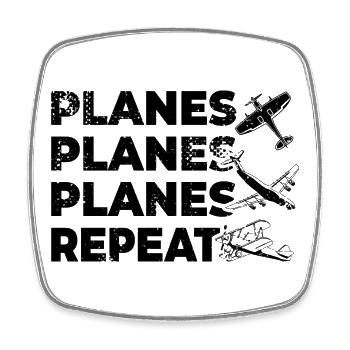 Planespotter Spell - Square fridge magnet - white - Front