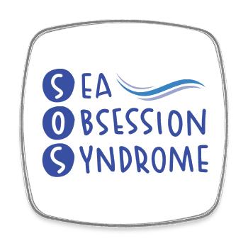 Humour Well-being Sea - Square fridge magnet - white - Front