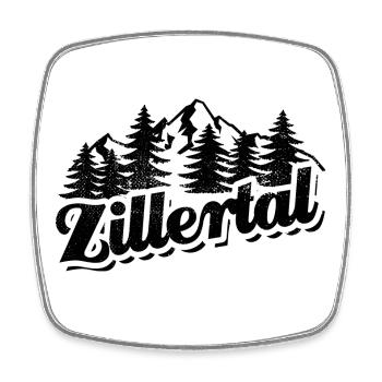 Zillertal - Wald und Berge Wandern Erholung - Viereckiger Kühlschrankmagnet - Weiß - Vorne