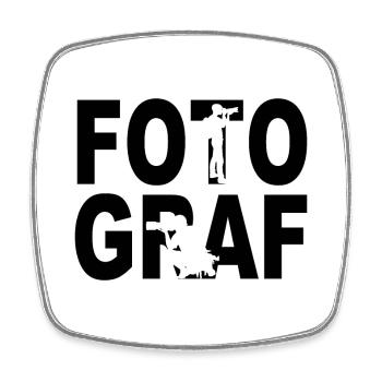 Fotograf - Viereckiger Kühlschrankmagnet - Weiß - Vorne