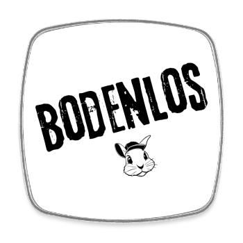 Bodenlos-Mode | Jugendwort - Viereckiger Kühlschrankmagnet - Weiß - Vorne