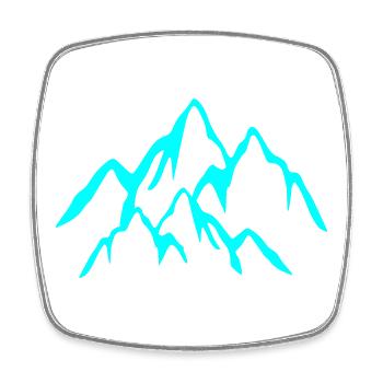 WANDERN BERGE - OUTDOOR SPORT KLETTERN - Viereckiger Kühlschrankmagnet - Weiß - Vorne