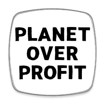 Umweltaktivistin zitiert: Planet statt Profit - Viereckiger Kühlschrankmagnet - Weiß - Vorne