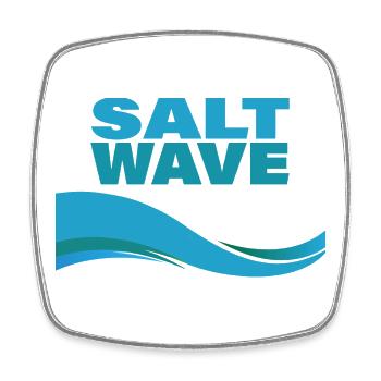 SALT WAVE - Viereckiger Kühlschrankmagnet - Weiß - Vorne