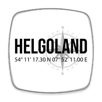 Koordinaten Helgoland - Viereckiger Kühlschrankmagnet - Weiß - Vorne