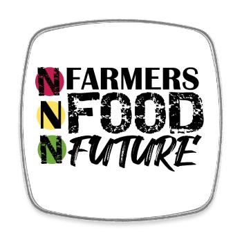 No Farmers no Food no Future Bauernprotest Spruch - Viereckiger Kühlschrankmagnet - Weiß - Vorne