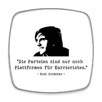 Dutschke Parteien - Viereckiger Kühlschrankmagnet - Weiß - Vorne