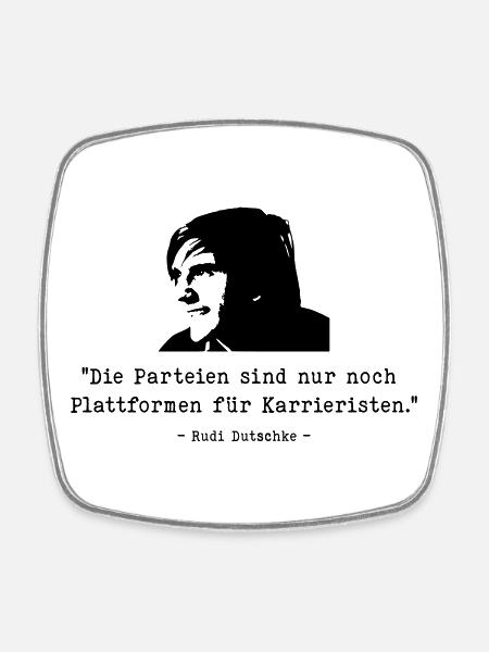 Dutschke Parties - Square fridge magnet - white