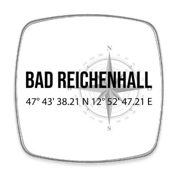 Koordinaten Bad Reichenhall - Viereckiger Kühlschrankmagnet - Weiß - Vorne