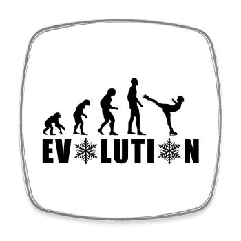 EVOLUTION PATINAGE ARTISTIQUE HIVER NEIGE - Magnet carré - blanc - Devant