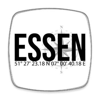 Koordinaten Essen - Viereckiger Kühlschrankmagnet - Weiß - Vorne