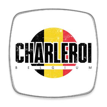 T E Abstraktes Emblem - Viereckiger Kühlschrankmagnet - Weiß - Vorne