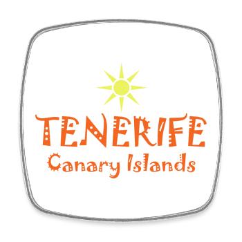 Tenerife, îles Canaries, style coucher de soleil - Magnet carré - blanc - Devant
