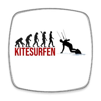Evolution Kitesurfen - Viereckiger Kühlschrankmagnet - Weiß - Vorne