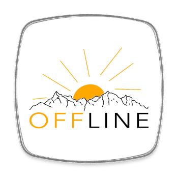 Offline Trekking Outdoor Sports Mountains Trail Running - Square fridge magnet - white - Front