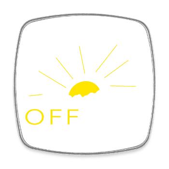Offline Mountains Hiking Trekking Sports Mountaineering - Square fridge magnet - white - Front