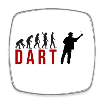 Ecolution Dart - Viereckiger Kühlschrankmagnet - Weiß - Vorne