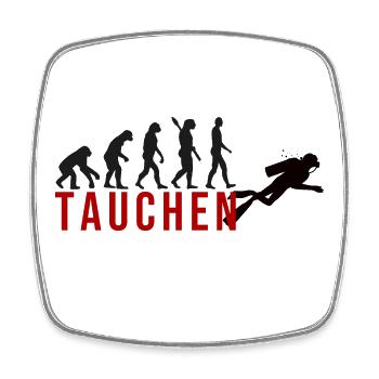 Ecolution Tauchen - Viereckiger Kühlschrankmagnet - Weiß - Vorne