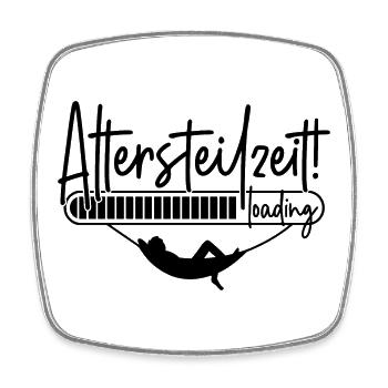 Altersteilzeit loading Hängematte Ladebalken ATZ - Viereckiger Kühlschrankmagnet - Weiß - Vorne