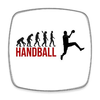 Evolution Handball - Viereckiger Kühlschrankmagnet - Weiß - Vorne